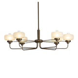 Nola Pendant, shown in Bronze, Clear Glass with Frosted Diffuser, by Hubbardton Forge