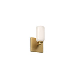 Nola Single Wall Sconce By Kuzco, Finish: Brushed Gold / Glossy Opal Glass, , | Casa Di Luce Lighting
