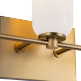 Nola Vanity Light Brushed Gold Glossy Opal Glass By Kuzco - Detailed View