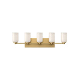 Nola Wall Sconce By Kuzco, Finish: Brushed Gold / Glossy Opal Glass, , | Casa Di Luce Lighting