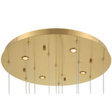 Norah Chandelier Gold By Eurofase Canopy View