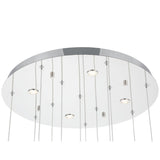 Norah Chandelier Nickel By Eurofase Canopy View