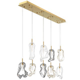 Norah Linear Chandelier Gold By Eurofase Side View 1