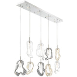 Norah Linear Chandelier Nickel By Eurofase Side View 1