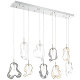 Norah Linear Chandelier Nickel By Eurofase Side View