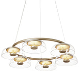 Nordic Gold/Clear 6 Light Blossi Chandelier by Nuura
