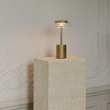 Nordic Gold/Clear Blossi Mini Portable Table Lamp by Nuura