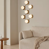 Nordic Gold/Opal Liila 7 Wall/Ceiling Light by Nuura in Living Room