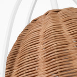 Norman Pendant Large Matte White Blonde Rattan By Visual Comfort Studio - Detailed View1