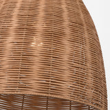 Norman Pendant Large Matte White Blonde Rattan By Visual Comfort Studio - Detailed View3