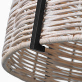Norman Pendant Large Midnight Black Ash Wicker By Visual Comfort Studio - Detailed View1
