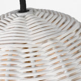 Norman Pendant Large Satin Brass Chalk Wicker By Visual Comfort Studio - Detailed View4