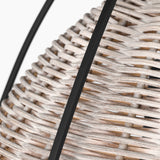 Norman Pendant Medium Midnight Black Ash Wicker By Visual Comfort Studio - Detailed View1