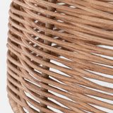 Norman Pendant Medium Satin Brass Blond Rattan By Visual Comfort Studio - Detailed View3