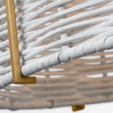 Norman Pendant Medium Satin Brass Chalk Wicker By Visual Comfort Studio - Detailed View2