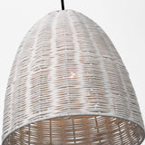 Norman Pendant Medium Satin Brass Chalk Wicker By Visual Comfort Studio - Detailed View3