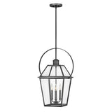 Nouvelle Large Hanging Lantern - Blackened Brass - by Hinkley
