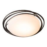 Nova LED Flush Mount Small, shown in Oil Rubbed Bronze, by Hubbardton Forge
