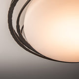 Nova LED Flush Mount Small detail in Oil Rubbed Bronze, by Hubbardton Forge