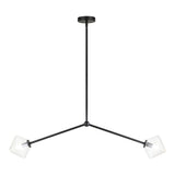 Novo Bell Pendant 2 Light Black Clear