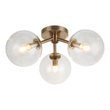 Novo Ceiling Mount Aged Gold Brass Clear