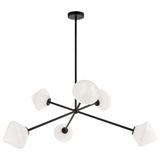 Novo Chandelier Black Opal Glass By Matteo