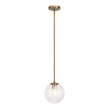 Novo Globe Mini Pendant Aged Gold Brass Clear