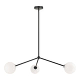 Novo Globe Pendant 3 Light Black Opal