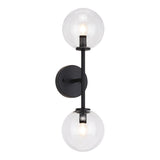 Novo Wall Sconce Black Clear