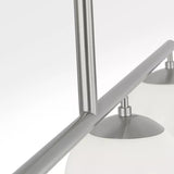 Nube 4 Light Linear Chandelier Brushed Nickel By Generation Lighting Detailed View 2