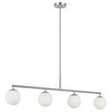 Nube 4 Light Linear Chandelier Brushed Nickel By Generation Lighting Main View 2