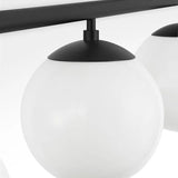 Nube 4 Light Linear Chandelier Midnight Black By Generation Lighting Detailed View 2