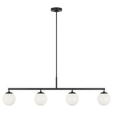 Nube 4 Light Linear Chandelier Midnight Black By Generation Lighting Main View 1