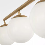 Nube 4 Light Linear Chandelier Satin Brass By Generation Lighting Detailed View 1