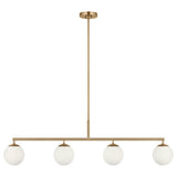 Nube 4 Light Linear Chandelier Satin Brass By Generation Lighting Main View 1