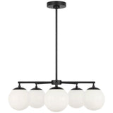 Nube Five Light Chandelier Midnight Black By Generation Lighting