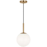 Nube One Light Pendant Satin Brass By Generation Lighting