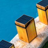 Okinawa Solar Lantern - by a pool, angled view