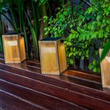 Okinawa Solar Lantern - on a wooden ledge