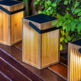 Okinawa Solar Lantern - on a ledge, top view