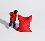Junior Bean Bag - Red, with a child