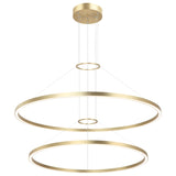 O Hara 2 Tier Suspension Medium Brushed Gold By Matteo- Front View