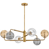 Oberon Adjustable Chandelier Heritage Brass By Frederic Ramond 6