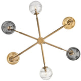 Oberon Adjustable Chandelier Heritage Brass By Frederic Ramond Detailed View 5