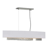 Oceanus Linear Suspension in Sterling, Natural Anna Shade by Hubbardton Forge