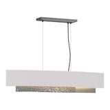 Oceanus Linear Suspension in Vintage Platinum, Flax Shade by Hubbardton Forge