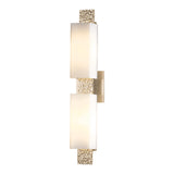 Oceanus Vanity Light 2 Light, shown in Soft Gold, by Hubbardton Forge