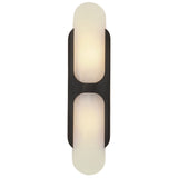 Odin Wall Sconce Urban Bronze Alabaster Large By Alora