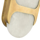 Odin Wall Sconce Vintage Brass Alabaster Small By Alora Detailed View1