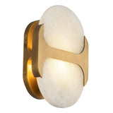 Odin Wall Sconce Vintage Brass Alabaster Small By Alora Side View1